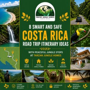 8 Smart and Safe Costa Rica Road Trip Itinerary Ideas with Peaceful Jungle Stops at Tarzan Jungle Homes