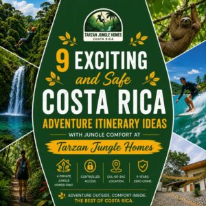 9 Exciting and Safe Costa Rica Adventure Itinerary Ideas with Jungle Comfort at Tarzan Jungle Homes