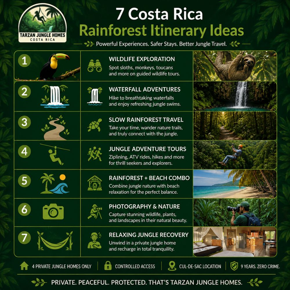 costa rica rainforest itinerary